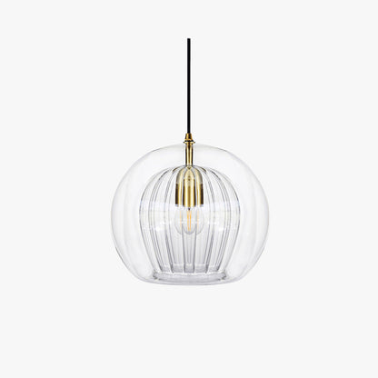 Szklana lampa wisząca June Globe przezroczysta i bursztynowa 1