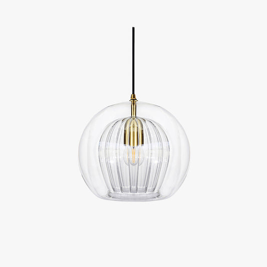 Szklana lampa wisząca June Globe przezroczysta i bursztynowa 1