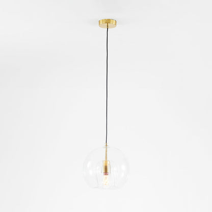 Szklana lampa wisząca June Globe przezroczysta i bursztynowa 11