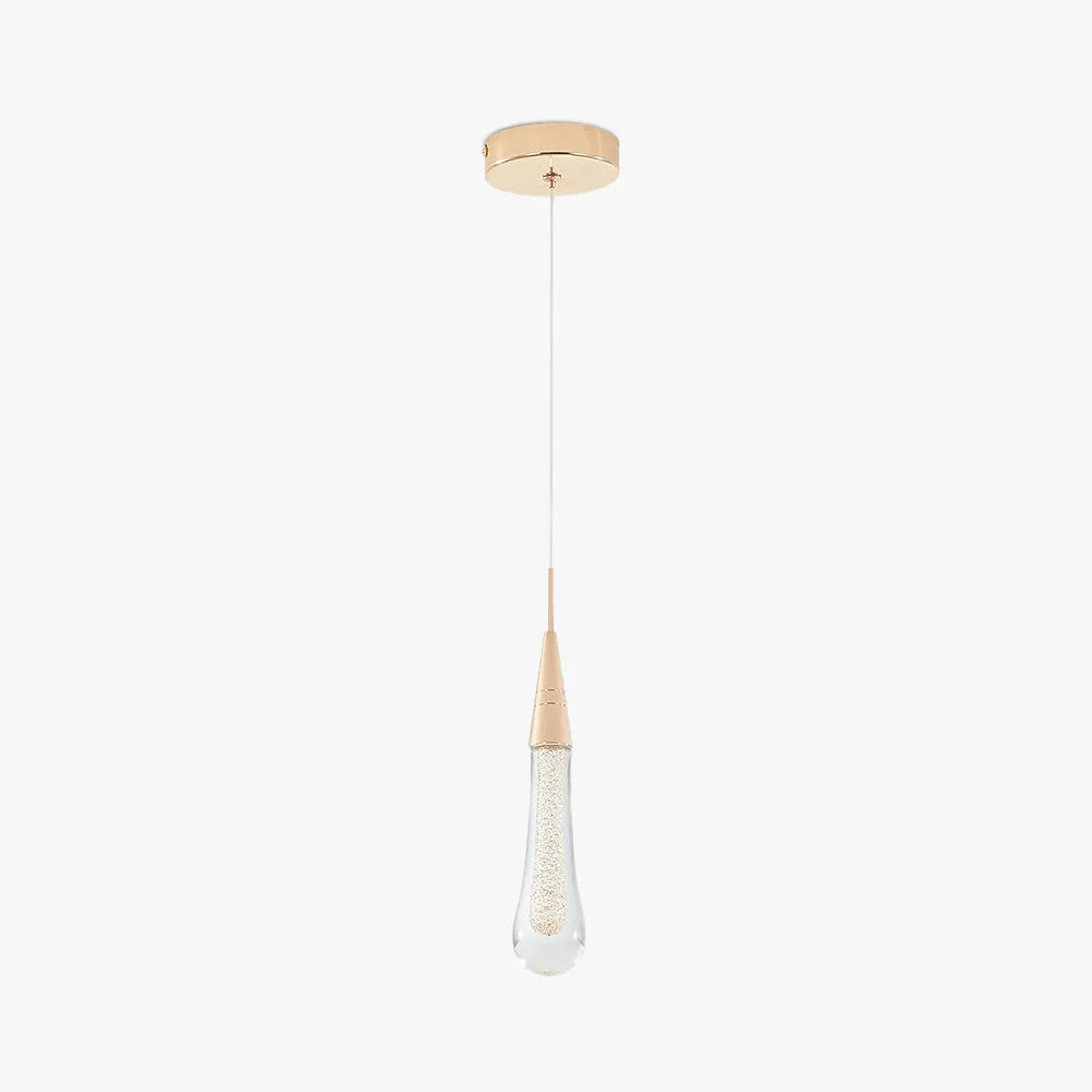 Złota lampa wisząca Teardrop 1