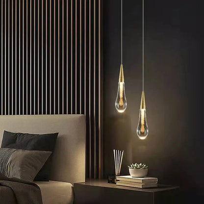 Złota lampa wisząca Teardrop 13