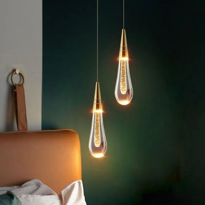 Złota lampa wisząca Teardrop 14