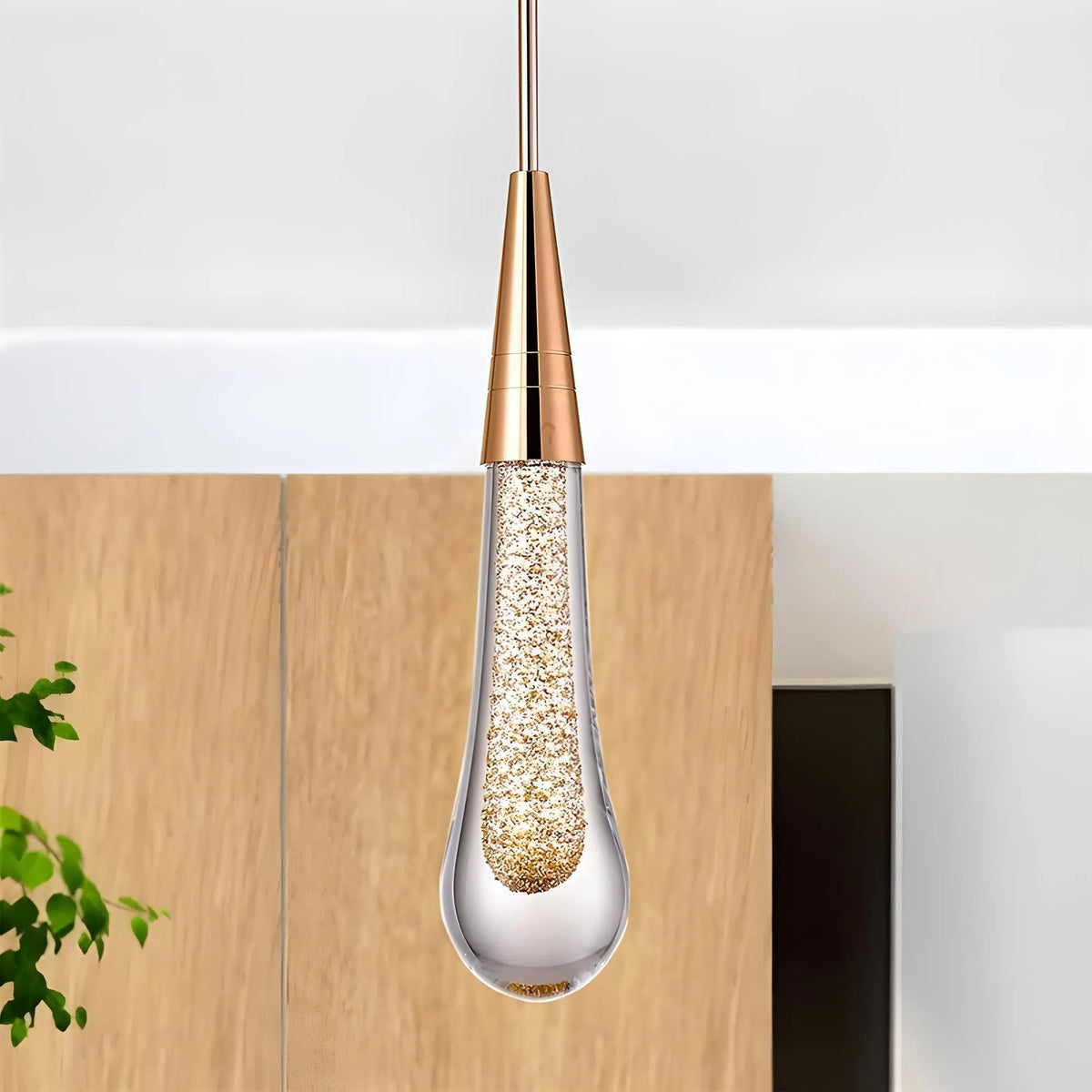 Złota lampa wisząca Teardrop 9
