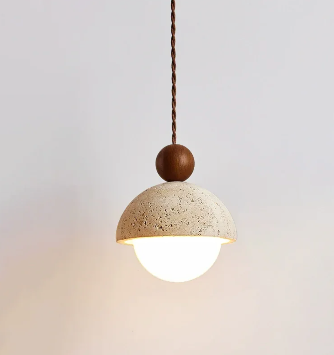 Lampa wisząca z kamienia – nowoczesna lampa sufitowa dekoracyjna w stylu minimalistycznym