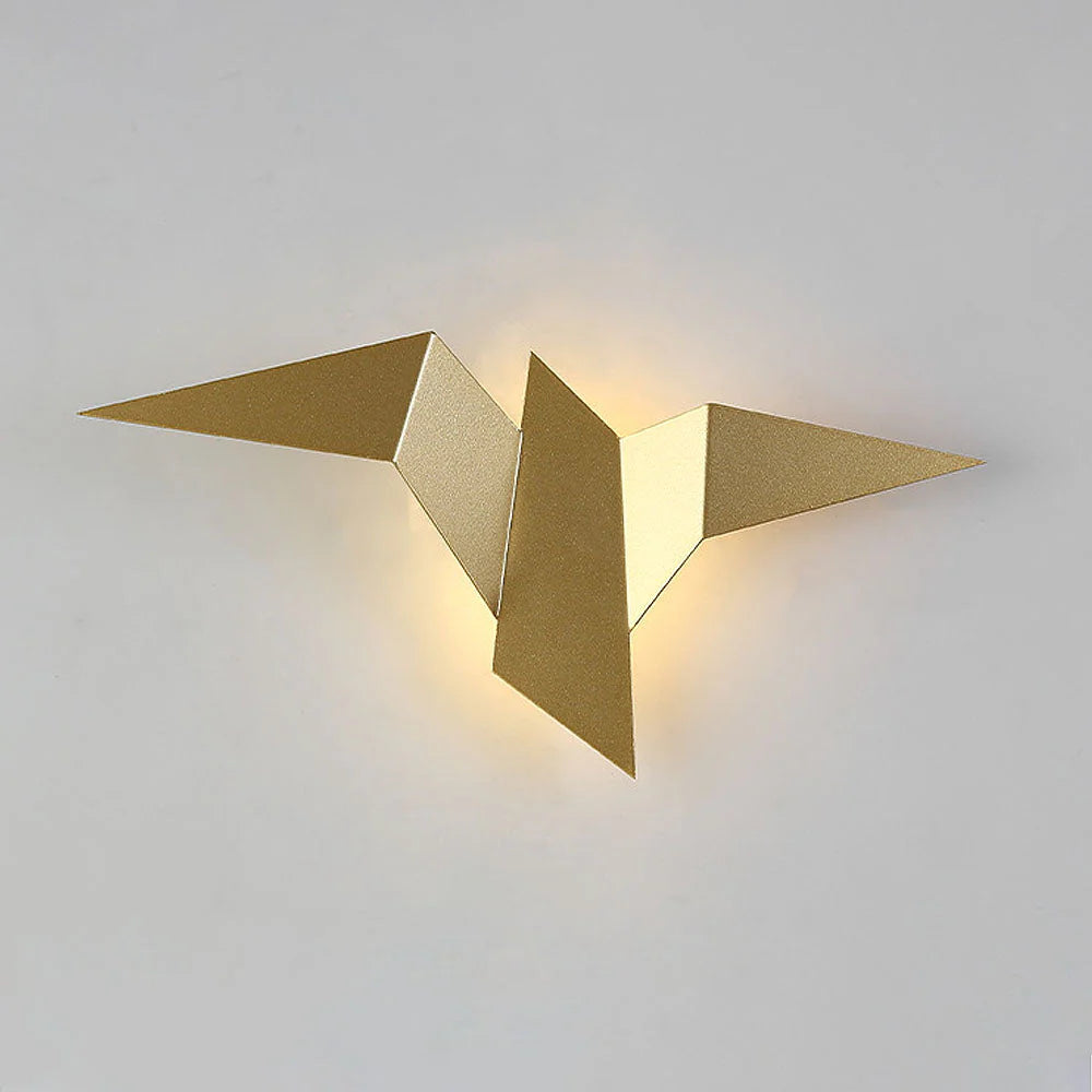 Nowoczesna lampa ścienna LED origami ptak – kinkiet dekoracyjny