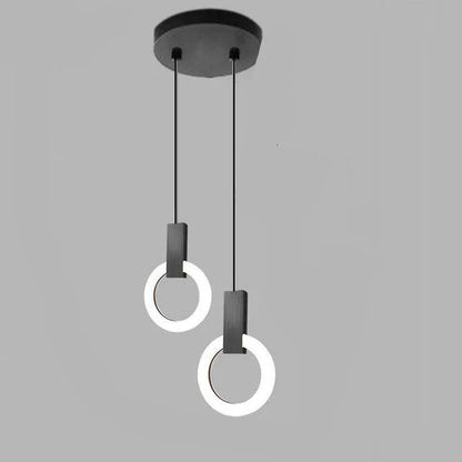 Nowoczesna lampa wisząca LED złoty pierścień