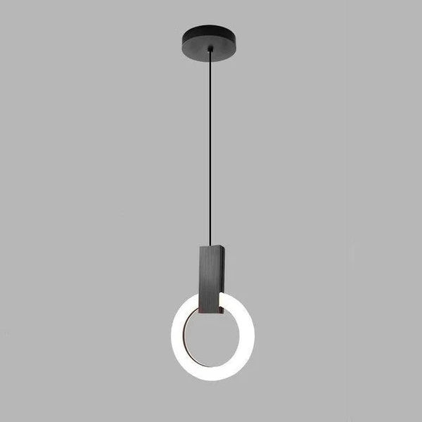 Nowoczesna lampa wisząca LED złoty pierścień