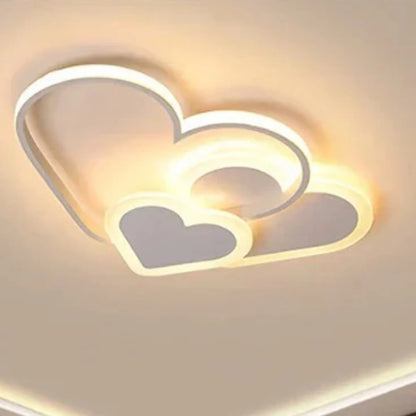 Nowoczesna Lampa Sufitowa LED w Kształcie Serc do Pokoju Dziecięcego