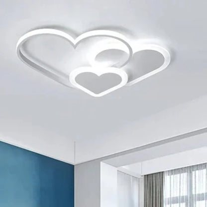 Nowoczesna Lampa Sufitowa LED w Kształcie Serc do Pokoju Dziecięcego