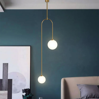 Nowoczesna Lampa Wisząca LED – Minimalistyczny Design z Kulistymi Kloszami