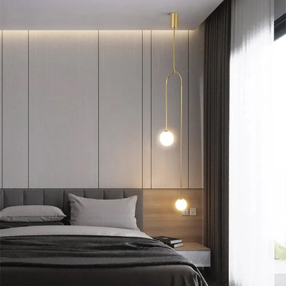 Nowoczesna Lampa Wisząca LED – Minimalistyczny Design z Kulistymi Kloszami