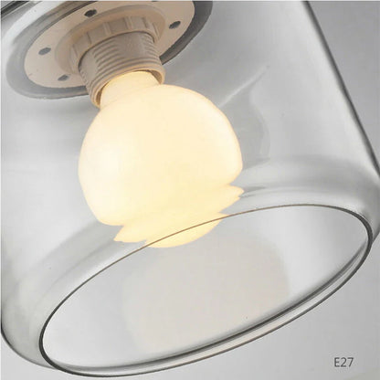 Lampa Wisząca z Szklanym Kloszem i Dekoracyjnym Ptaszkiem