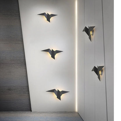 Nowoczesna lampa ścienna LED origami ptak – kinkiet dekoracyjny