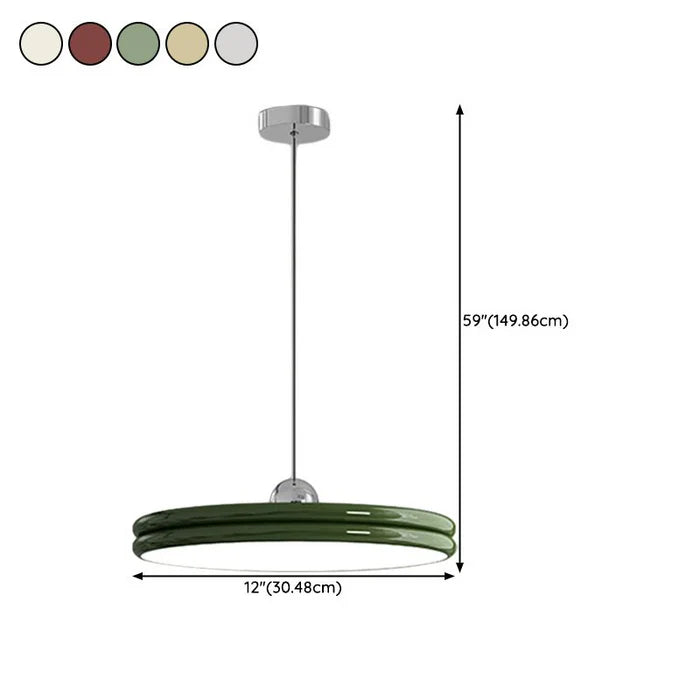 Nowoczesna Lampa Wisząca w Kształcie Dysku – Minimalistyczne Oświetlenie LED do Jadalni i Salonu