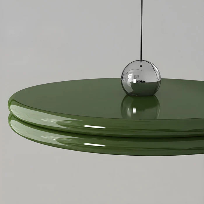 Nowoczesna Lampa Wisząca w Kształcie Dysku – Minimalistyczne Oświetlenie LED do Jadalni i Salonu