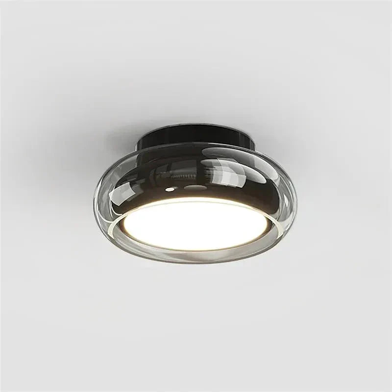 Nowoczesny Plafon Lampa Sufitowa ze Szklanym Kloszem