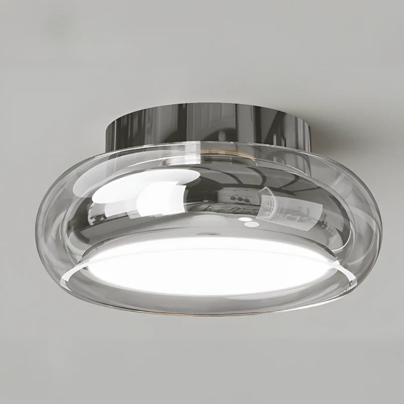Nowoczesny Plafon Lampa Sufitowa ze Szklanym Kloszem