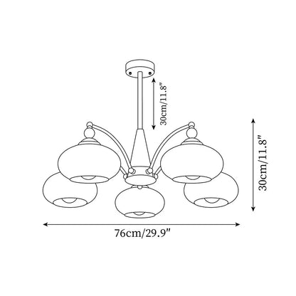 Retro Melodica Żyrandol Sufitowy