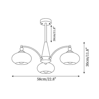 Retro Melodica Żyrandol Sufitowy