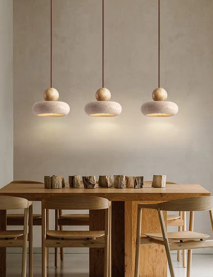 Lampa wisząca z kamienia – nowoczesna lampa sufitowa dekoracyjna w stylu minimalistycznym