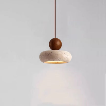 Lampa wisząca z kamienia – nowoczesna lampa sufitowa dekoracyjna w stylu minimalistycznym