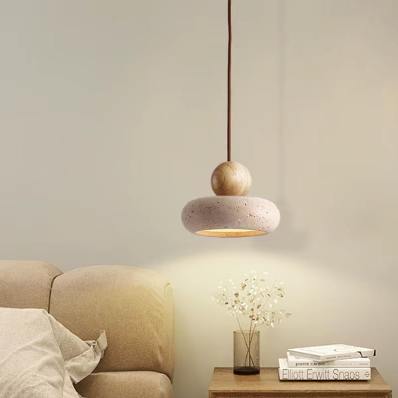 Lampa wisząca z kamienia – nowoczesna lampa sufitowa dekoracyjna w stylu minimalistycznym
