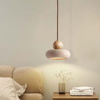 Lampa wisząca z kamienia – nowoczesna lampa sufitowa dekoracyjna w stylu minimalistycznym
