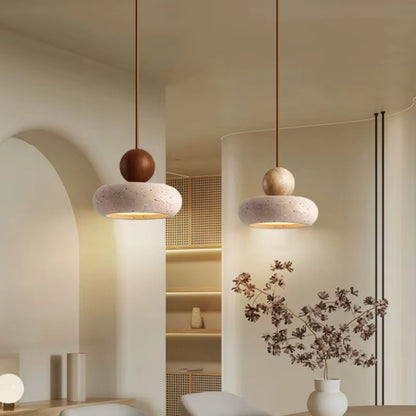 Lampa wisząca z kamienia – nowoczesna lampa sufitowa dekoracyjna w stylu minimalistycznym