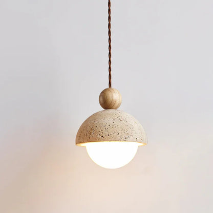 Lampa wisząca z kamienia – nowoczesna lampa sufitowa dekoracyjna w stylu minimalistycznym