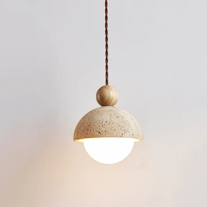 Lampa wisząca z kamienia – nowoczesna lampa sufitowa dekoracyjna w stylu minimalistycznym