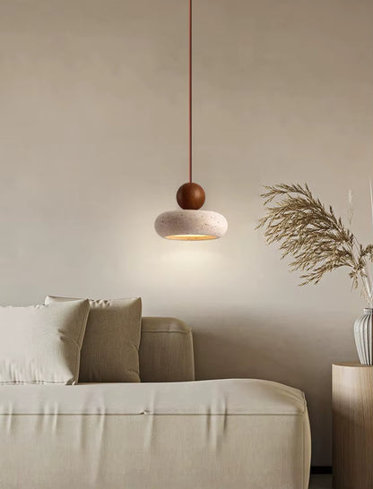 Lampa wisząca z kamienia – nowoczesna lampa sufitowa dekoracyjna w stylu minimalistycznym