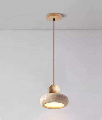 Lampa wisząca z kamienia – nowoczesna lampa sufitowa dekoracyjna w stylu minimalistycznym