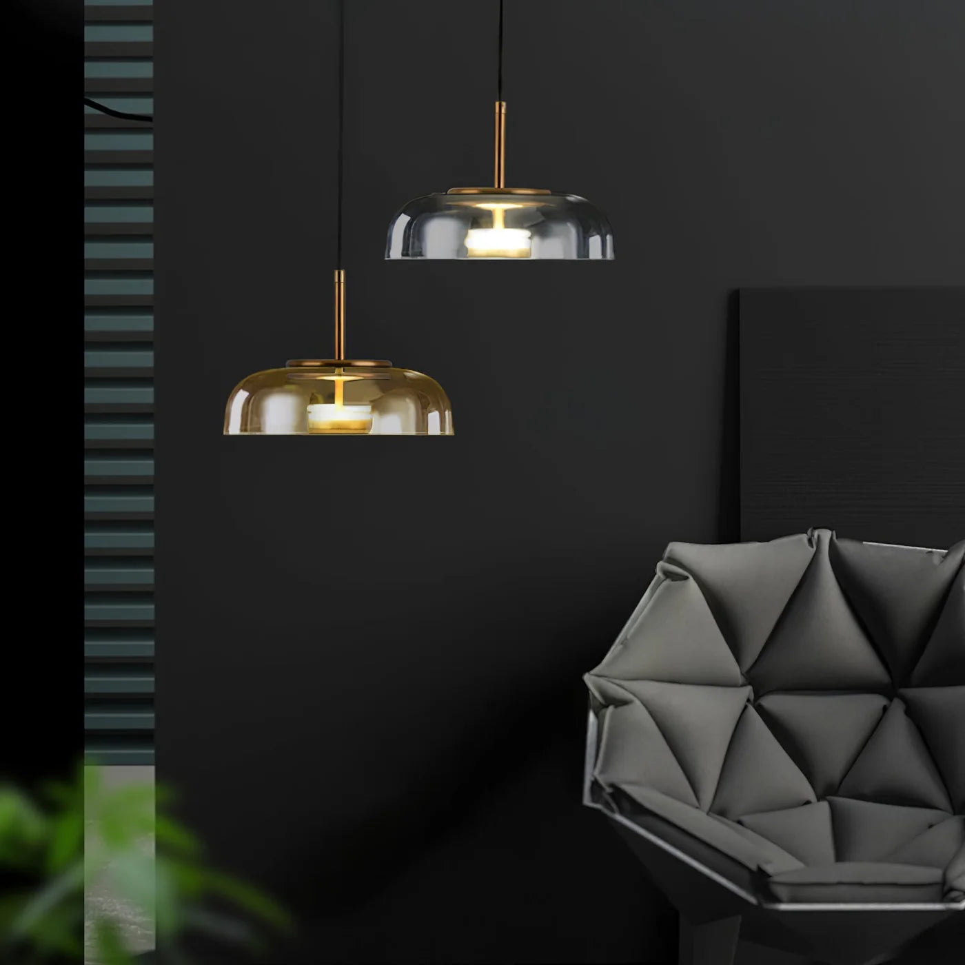 Nowoczesna Lampa Wisząca ze Szklanym Kloszem