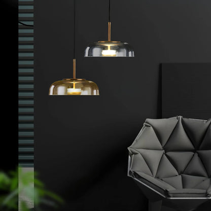 Nowoczesna Lampa Wisząca ze Szklanym Kloszem