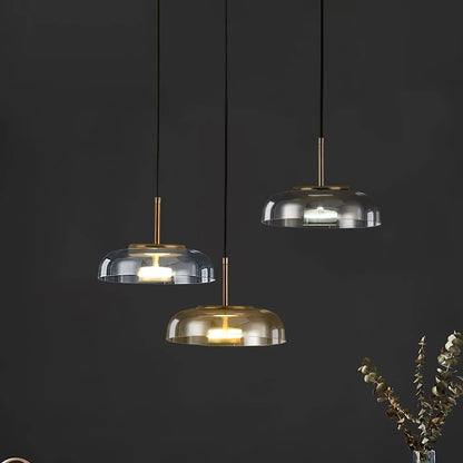 Nowoczesna Lampa Wisząca ze Szklanym Kloszem
