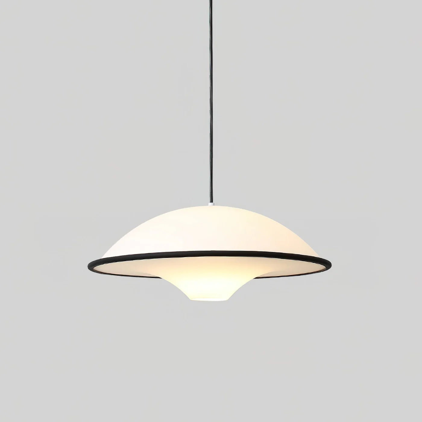 Nowoczesna Lampa Wisząca – Minimalistyczny Design z Owalnym Kloszem