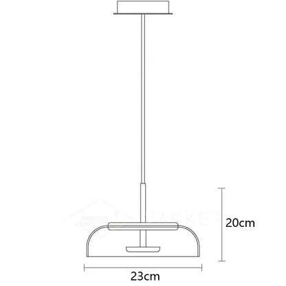 Nowoczesna Lampa Wisząca ze Szklanym Kloszem