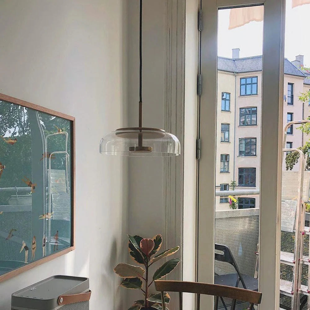 Nowoczesna Lampa Wisząca ze Szklanym Kloszem