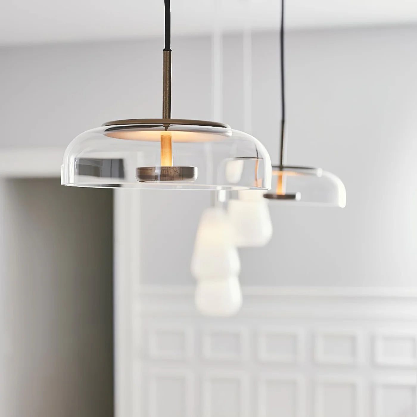 Nowoczesna Lampa Wisząca ze Szklanym Kloszem