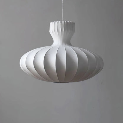Designerska Lampa Wisząca w Stylu Lampionu z Tekstylnym Kloszem