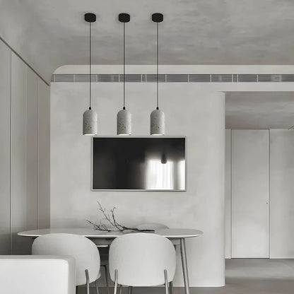 Industrialne Lampy Wiszące z Kloszem Betonowym / Terrazzo – Minimalistyczny Styl Loft