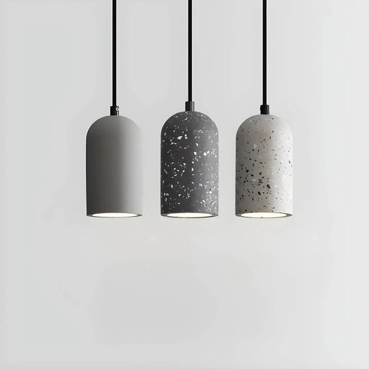 Industrialne Lampy Wiszące z Kloszem Betonowym / Terrazzo – Minimalistyczny Styl Loft
