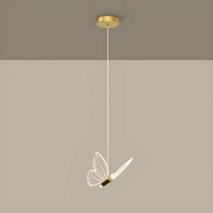 Lampa wisząca LED w kształcie motyla – designerskie oświetlenie do sypialni i salonu