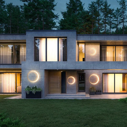 Nowoczesny okrągły kinkiet LED – dekoracyjne oświetlenie ścienne inspirowane księżycem