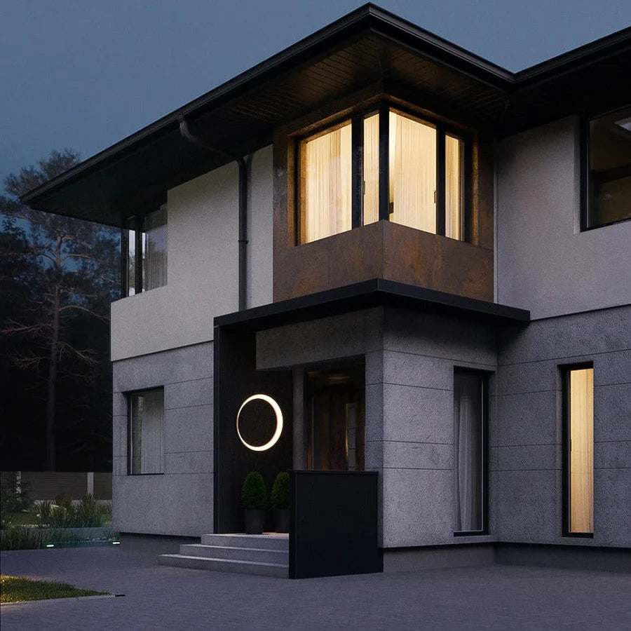 Nowoczesny okrągły kinkiet LED – dekoracyjne oświetlenie ścienne inspirowane księżycem