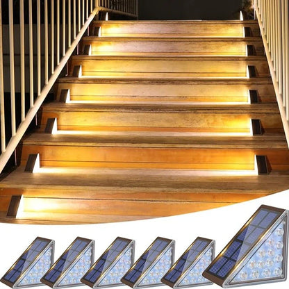 Solarny zestaw lamp LED do oświetlenia schodów i ogrodu