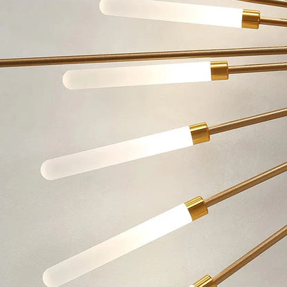 Nowoczesny żyrandol sufitowy LED - minimalistyczny design w stylu promieni słonecznych