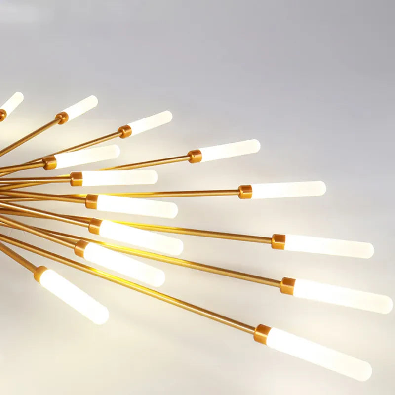 Nowoczesny żyrandol sufitowy LED - minimalistyczny design w stylu promieni słonecznych