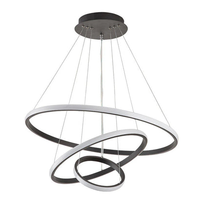 Designerska lampa wisząca LED żyrandol – nowoczesna forma pierścieni 3D