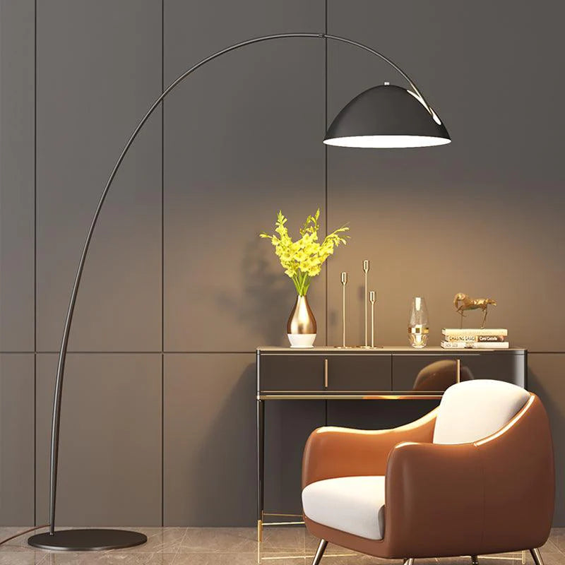 Wysoka Geometryczna Lampa Podłogowa Łukowa